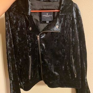 Velvet Moto Bomber Biker Jacket American Eagle XL
